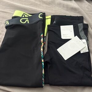 GAP Black and Neon Leggings